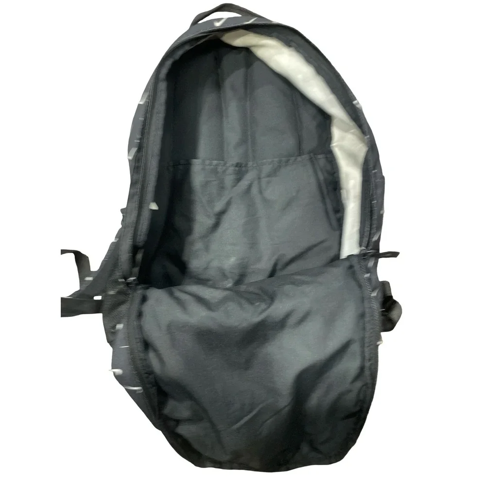 Nike Hayward Backpack Black White Mini Swoosh Logo Print School Sports Bag